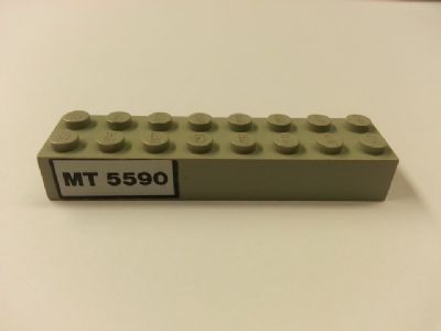 Lego Brick 2 x 8 with Black 'MT 5590' Pattern (Sticker) - Set 5590