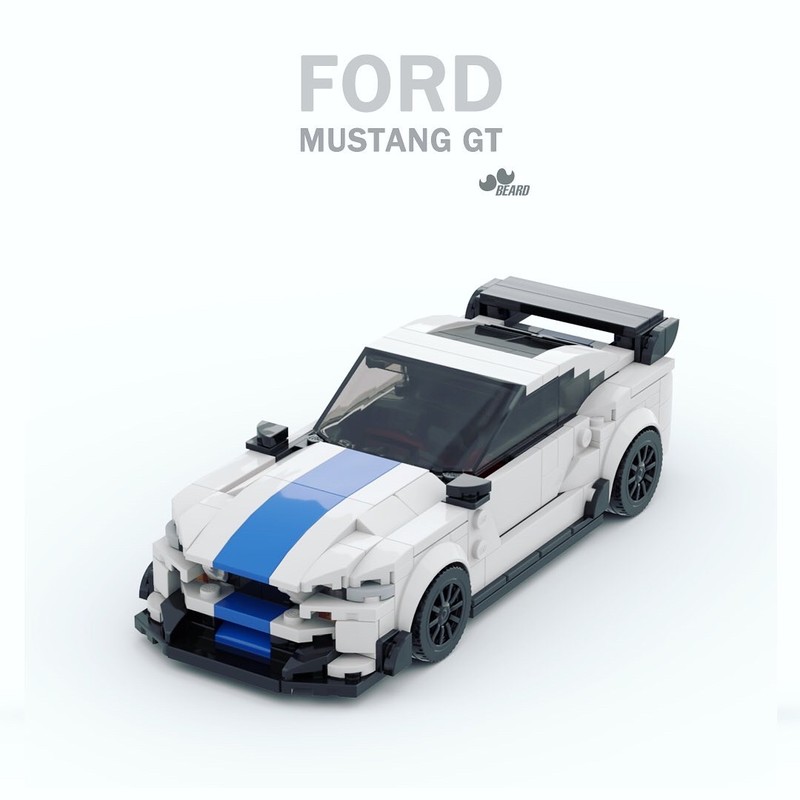 Lego Ford mustang GT white speed champions