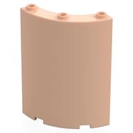 Lego Panel 4 x 4 x 6 Quarter Cylinder / Light Nougat