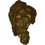 Lego Hair Long with Part over Face / Dark Brown
