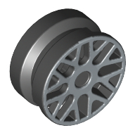 Lego Wheel 11 x 6 with Eight 'Y' Spokes and Silver Outline