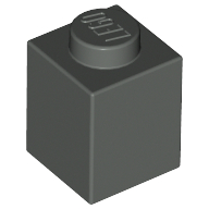 Lego Brick 1 x 1 / Dark Gray