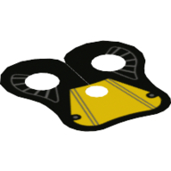 Lego Neckwear Cape, Pauldron, Rounded with Yellow Shoulder Print / Yellow