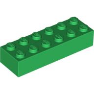 Lego Brick 2 x 6 / Green