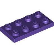 Lego Plate 2 x 4 / Dark Purple