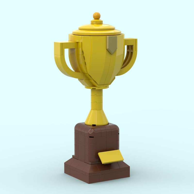 Lego Large Yellow Trophy and Stand