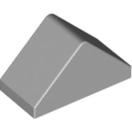 Lego Brick Sloped 45° 2 x 1 Double with Inside Stud Holder / Light Bluish Gray
