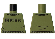 Lego Torso Sweater with Black Ferrari Logo and Creases Pattern / Olive Green
