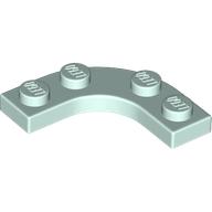 Lego Plate Round Corner 3 x 3 with 2 x 2 Round Cutout / Light Aqua