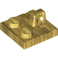 Lego Hinge Plate 2 x 2 Locking with 1 Finger on Top / Pearl Gold