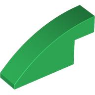 Lego Brick Curved 1 x 4 x 1 2/3 No Studs / Green