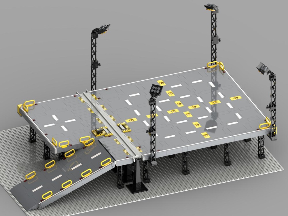 Lego Space Landing Pad with Monorail