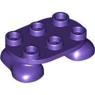 Lego Feet, 2 x 3 x 2/3 with 6 Studs on Top / Dark Purple