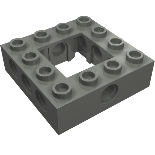 Lego Technic Brick 4 x 4 with 2 x 2 Opening / Dark Bluish Gray