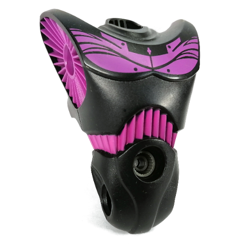 Lego Large Figure Torso, Purple Sockets and Waist, with Purple Chest Print (Gorm) / Black