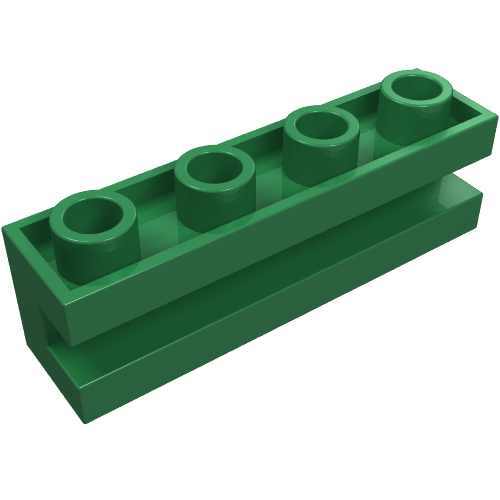 Lego Brick Special 1 x 4 with Groove / Green