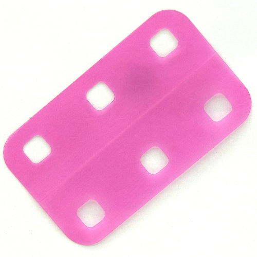 Lego Clikits Rectangle 5 x 8.5 with Rounded Corners and 6 Holes / Trans-Light Blue