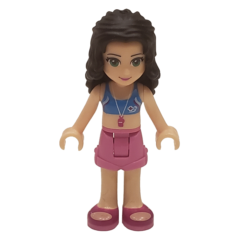 Lego Emma - Medium Blue Crop Top, Dark Pink Shorts