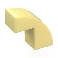 Lego Brick Curved 1 x 2 x 1 2/3 with 1 Cutout / Bright Light Yellow