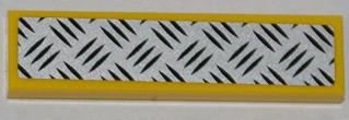 Lego Tile 1 x 4 with Tread Plate Pattern (Sticker) - Set 5885