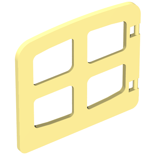 Lego Duplo Door / Window with Four Panes / Light Yellow