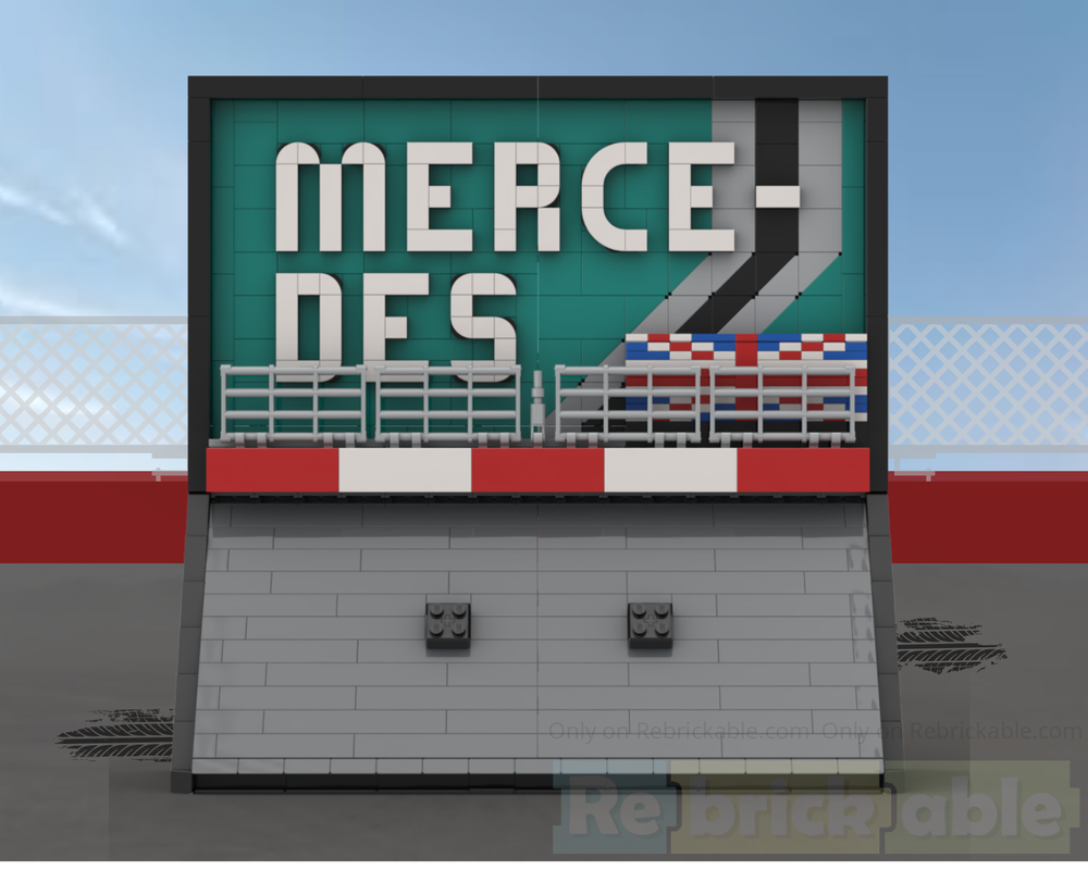 Lego F1 Team Wall Display (Mercedes)