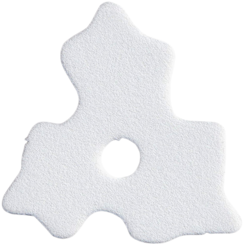 Lego Foam Part for Set 3148 - Scala Part of Bracelet with Hole, Type 2 / White