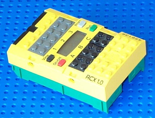 Lego Mindstorms RCX 1.0 without Power Jack (from Mindstorms 1.5 sets) - Brick Top Module / Yellow