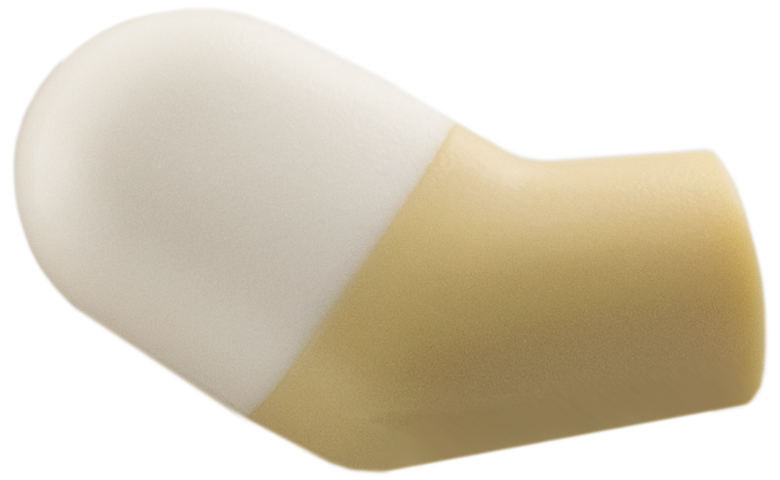 Lego Arm, Right with Molded White Short Sleeve  Pattern / Tan