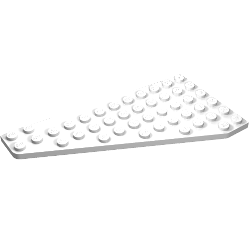 Lego Wedge, Plate 7 x 12 Wing Right / White