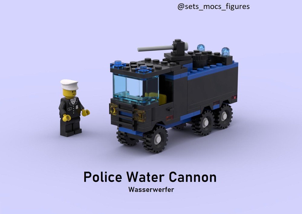 Lego 80s Style Police Water Cannon