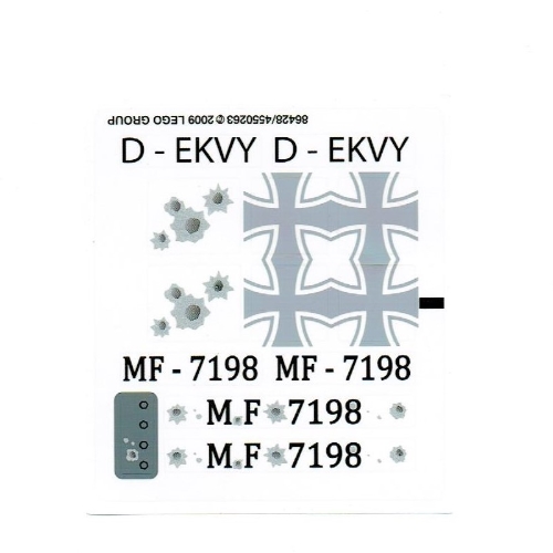 Lego Sticker Sheet for Set 7198-1