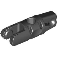 Lego Hinge Cylinder 1 x 3 Locking with 1 Finger and 2 Fingers On Ends, with Hole, 9 Teeth / Black