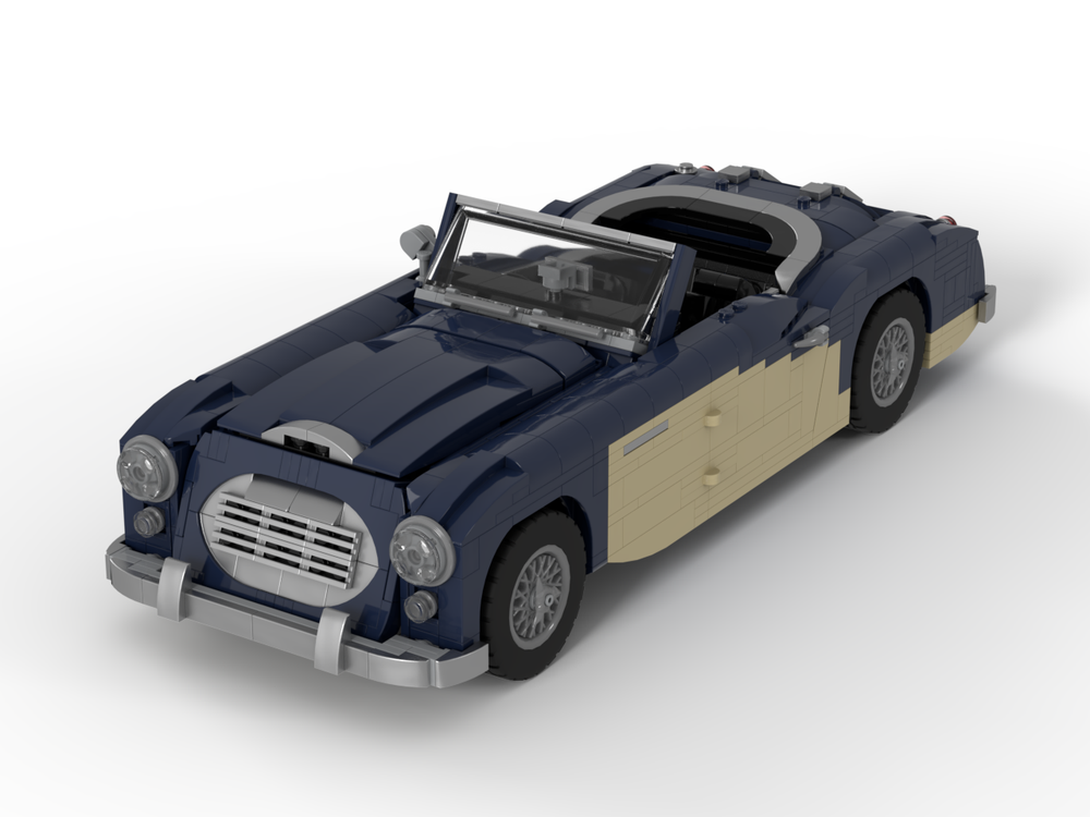 Lego Austin Healey 3000 Mk1 (dark blue over tan)