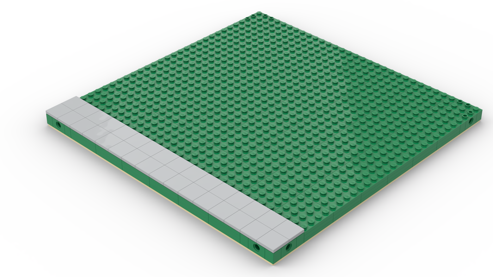 Lego Modular grünflasch mit bürgersteig / Modular green area with sidewalk