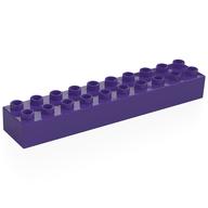 Lego Duplo Brick 2 x 10 / Dark Purple