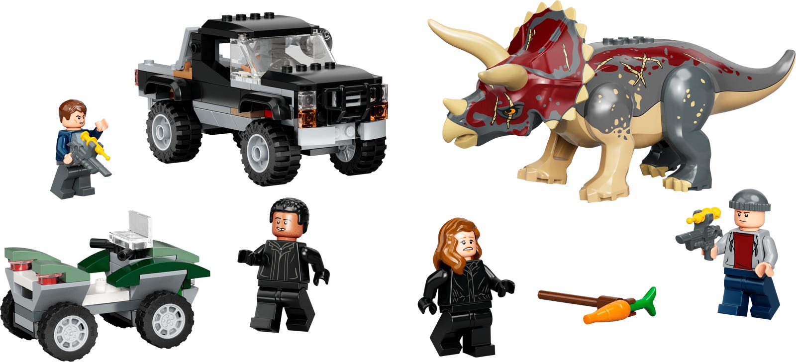 Lego Triceratops Pickup Truck Ambush