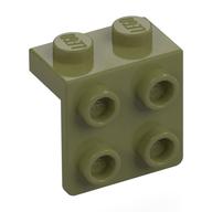 Lego Bracket 1 x 2 - 2 x 2 / Olive Green