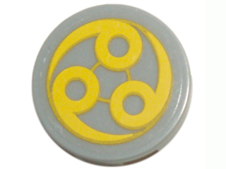 Lego Tile, Round 2 x 2 with Yellow Circles Pattern (Sticker) - Set 7678