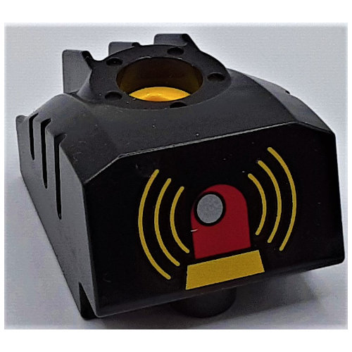 Lego Duplo Toolo MyBot Engine Program Brick with Yellow Siren Print / Black