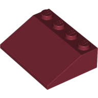 Lego Brick Sloped 33° 3 x 4 / Dark Red