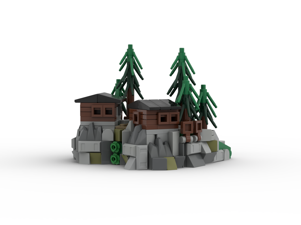 Lego Swiss Cliff Chalets – Mini Architecture Model