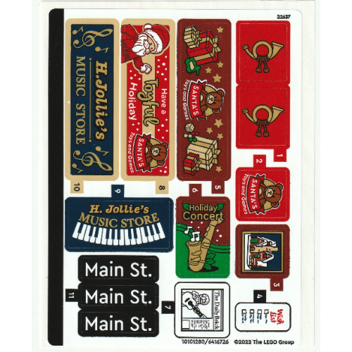Lego Sticker Sheet for Set 10308-1 / [No Color/Any Color]