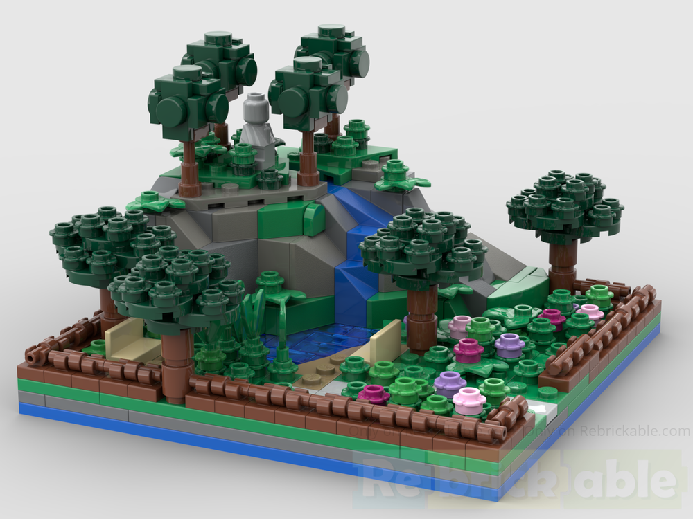Lego A peaceful microscale garden