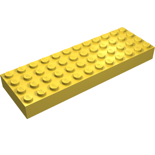 Lego Brick 4 x 12 / Yellow