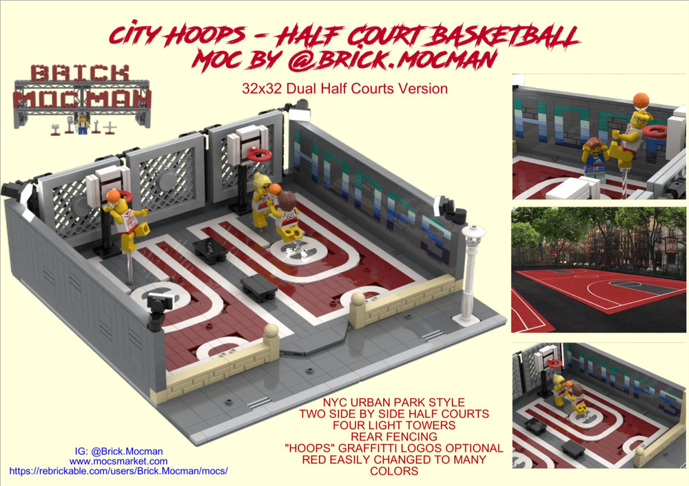 Lego City Hoops - Half Court Basketball - 32x32
