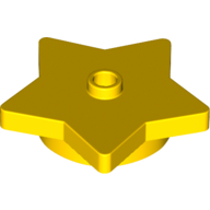 Lego Plate Special 5-Point Star 4 x 4 2/3 with One Stud / Yellow
