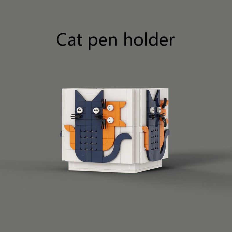 Lego Cat pen holder