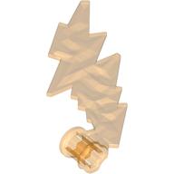 Lego Wave / Lightning with Axle Hole / Trans-Orange