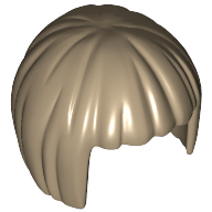Lego Hair Short Bob Cut / Dark Tan